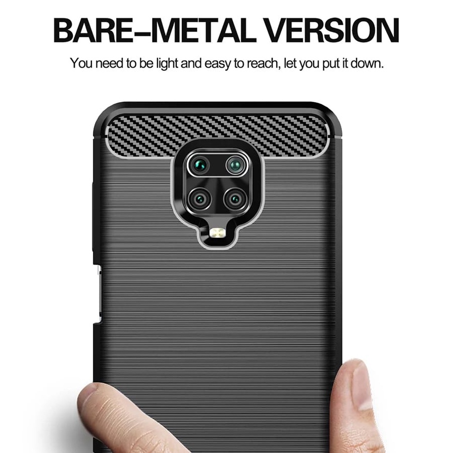 Case Ipaky Carbon Xiaomi REDMI NOTE 9 Pro / Redmi  Note 9 Ultra Slim Ipaky Carbon Premium Softcase