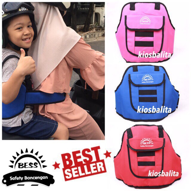 FREE MASKER!! SABUK BONCENGAN ANAK / SABUK BONCENG MOTOR ANAK DEPAN DAN BELAKANG / SABUK BERKENDARA