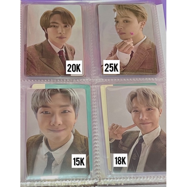 photocard BTS FESTA (jimin, namjoon,jin,hobi)