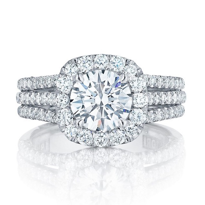 Cincin Wanita Hias Cubic Zirconia Gaya Trendymewah Untuk Pertunanganpernikahanpesta
