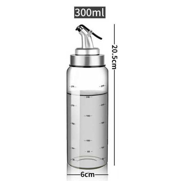 Botol Kaca 300ml Tempat Minyak Saus Cuka Penyimpanan Bumbu Masak Dapur