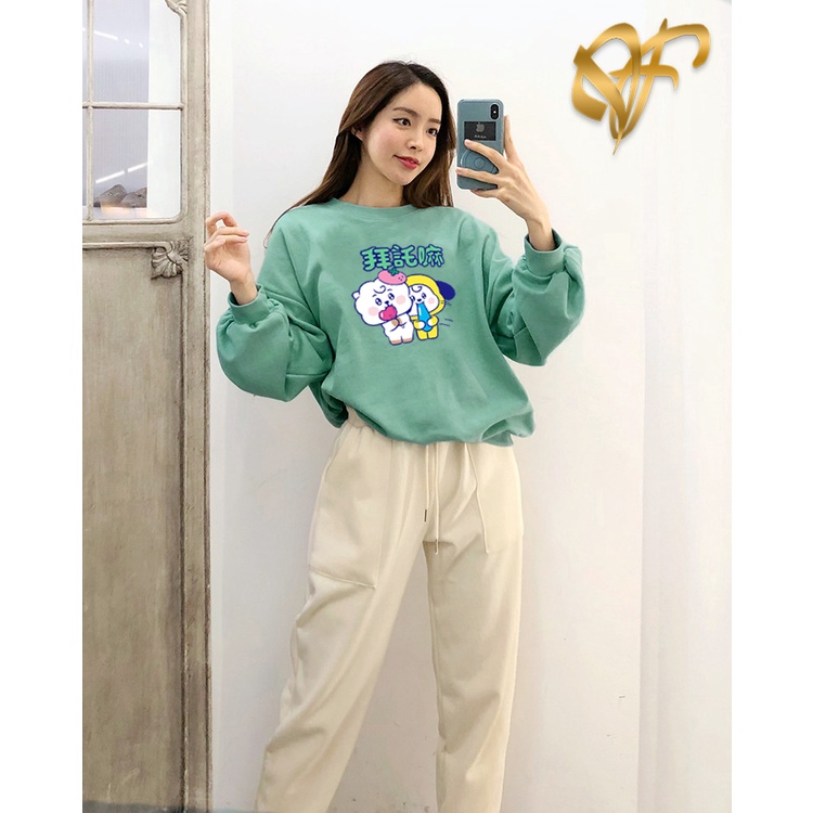 🅳🅵 Sweater BT21 Korean New Karakter style | Sweter BTS Wanita &amp; Pria Terbaru | Dhea Fashion