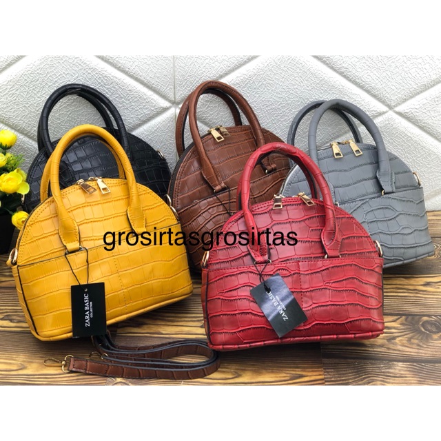 tas alma zara basic croco uk 23x20 kode 0529