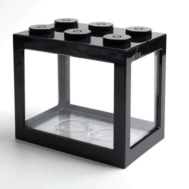WOW MURAH LARIS Aquarium Mini Bentuk Lego Terlengkap Lampu LED, Akuarium Ikan Kecil Cupang Murah Ber