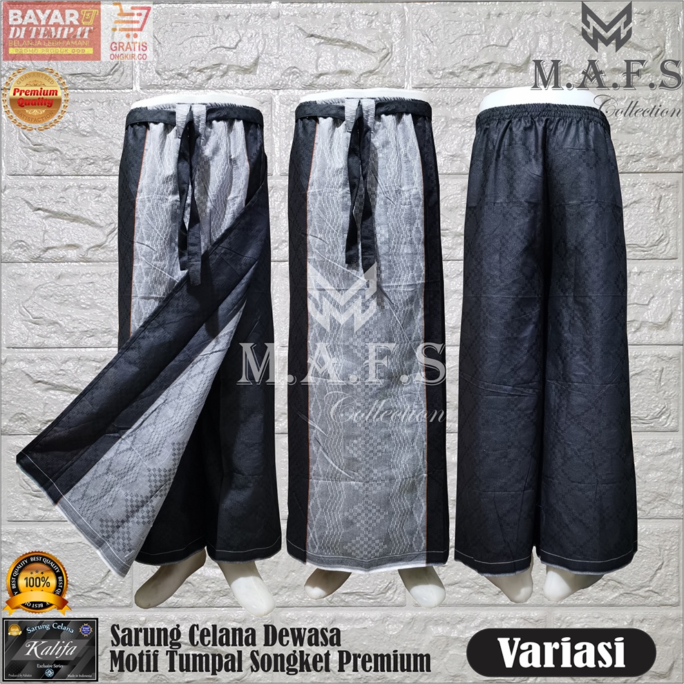 SARUNG CELANA DEWASA MOTIF FULL DOBBY TUMPAL SONGKET KALIFA PREMIUM