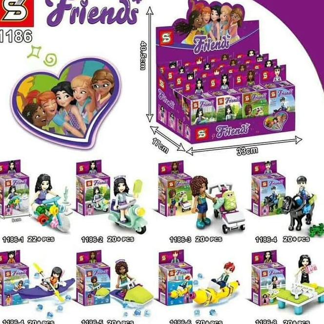 NEW NV LEGO BRICK CEWEK PEREMPUAN FRIENDS 1186 ACTIVITY SEPEDA MOTOR KANO C0P4