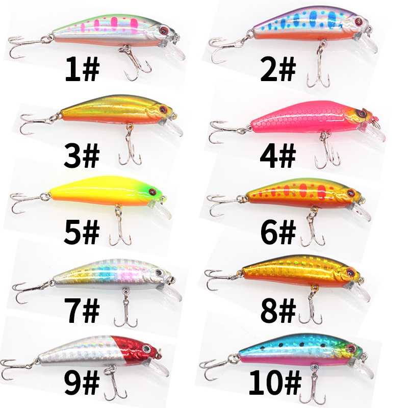 Sinking Minnow 55mm 6.5g Umpan Pancing Murah Casting Umpan Fishing Bait 3D Eyes Swimbait Fishing Lure Ikan Kail Bass Wobbler Tackle