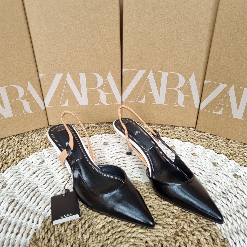 SEPATU ZR WANITA METAL TRIM SLINGBACK HEELS WANITA