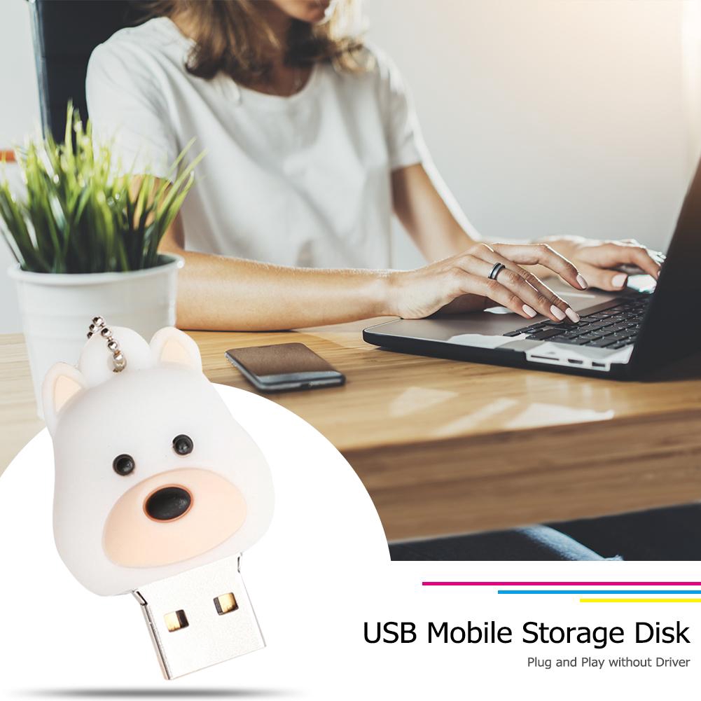 Flash Disk Usb Bahan Pvc Bentuk Anjing Besar Warna Putih Shopee