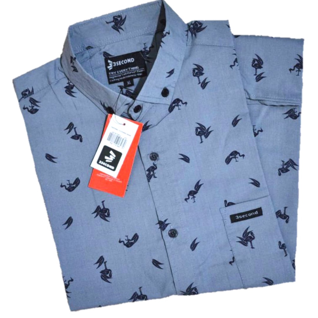 KEMEJA BAJU HEM ATASAN PAKAIAN PRIA LAKI LAKI LENGAN PENDEK RAYON COTTON SIFON 24S 30S 40S SLIMFIT M