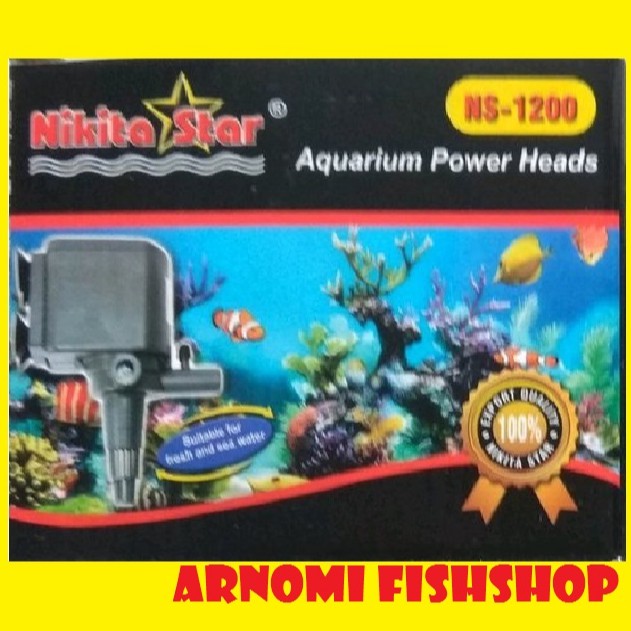 Mesin Power Head Nikita NS 1200 Untuk Undergravel Filter Box Atas Aquarium Mesiin Air Terjun Aquasca