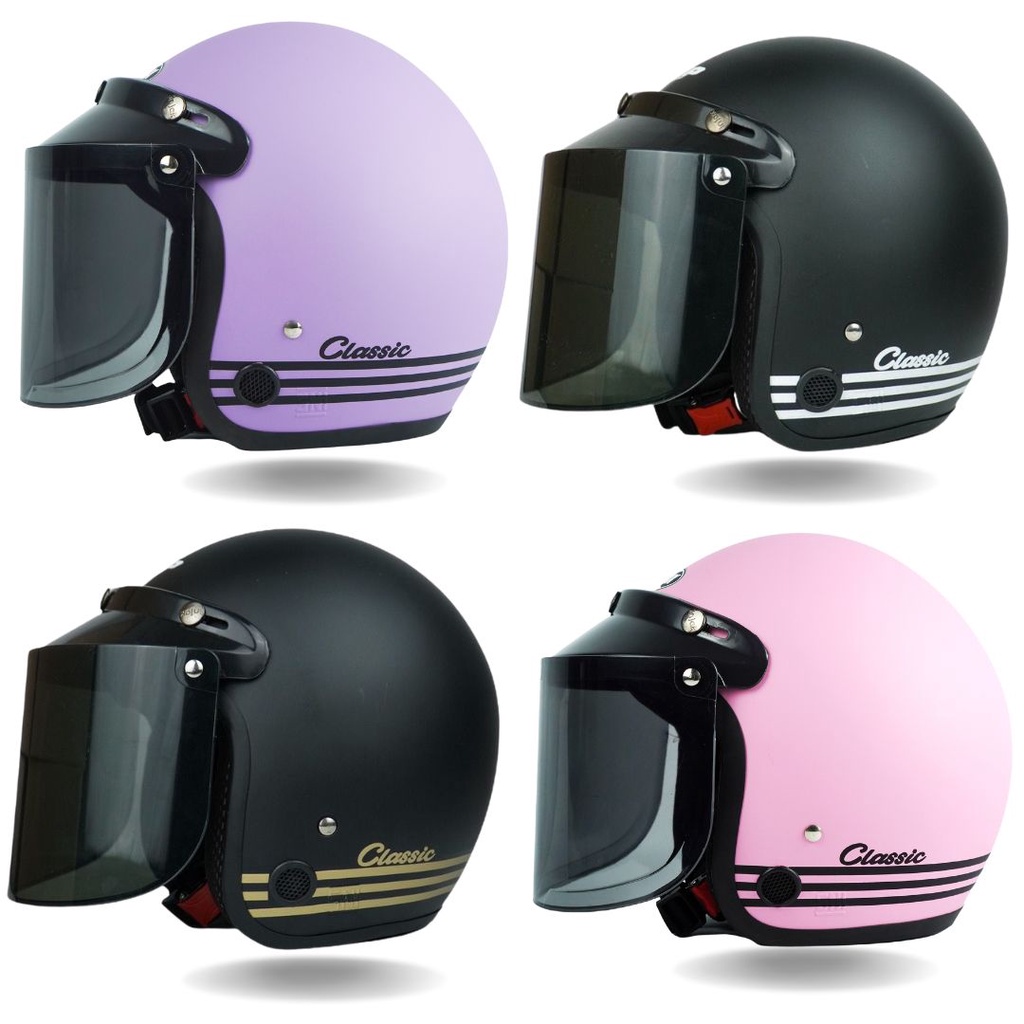 Helm Bogo Dewasa Retro Motor Sni Pria Wanita Terbaru