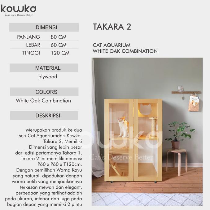 kandang kucing model Aquarium by Kowka