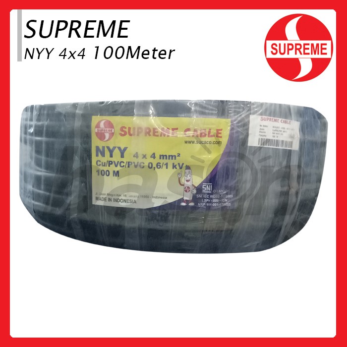 Supreme NYY 4x4mm @ 100 Meter -  Kabel Listrik