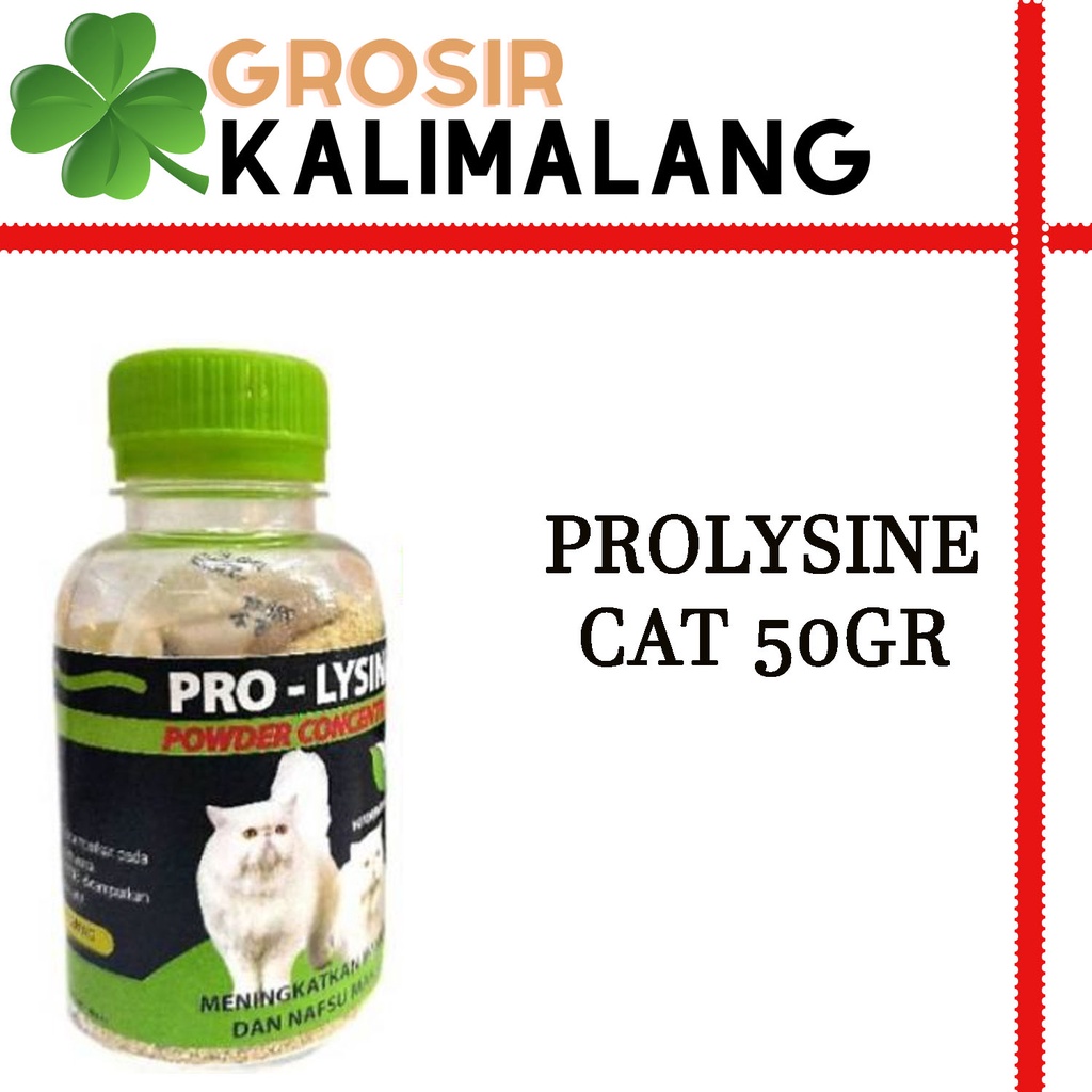 Prolysine Cat Vitamin Imun Tubuh&amp;Nafsu Makan Untuk Kucing 50gr