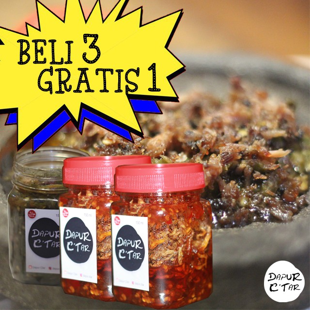 

Sambal Goreng Dapur C'Tar :Teri, Cumi, Bawang, Paru, Pete, Bajak, Jengkol, Roa, Cakalang, Geprek