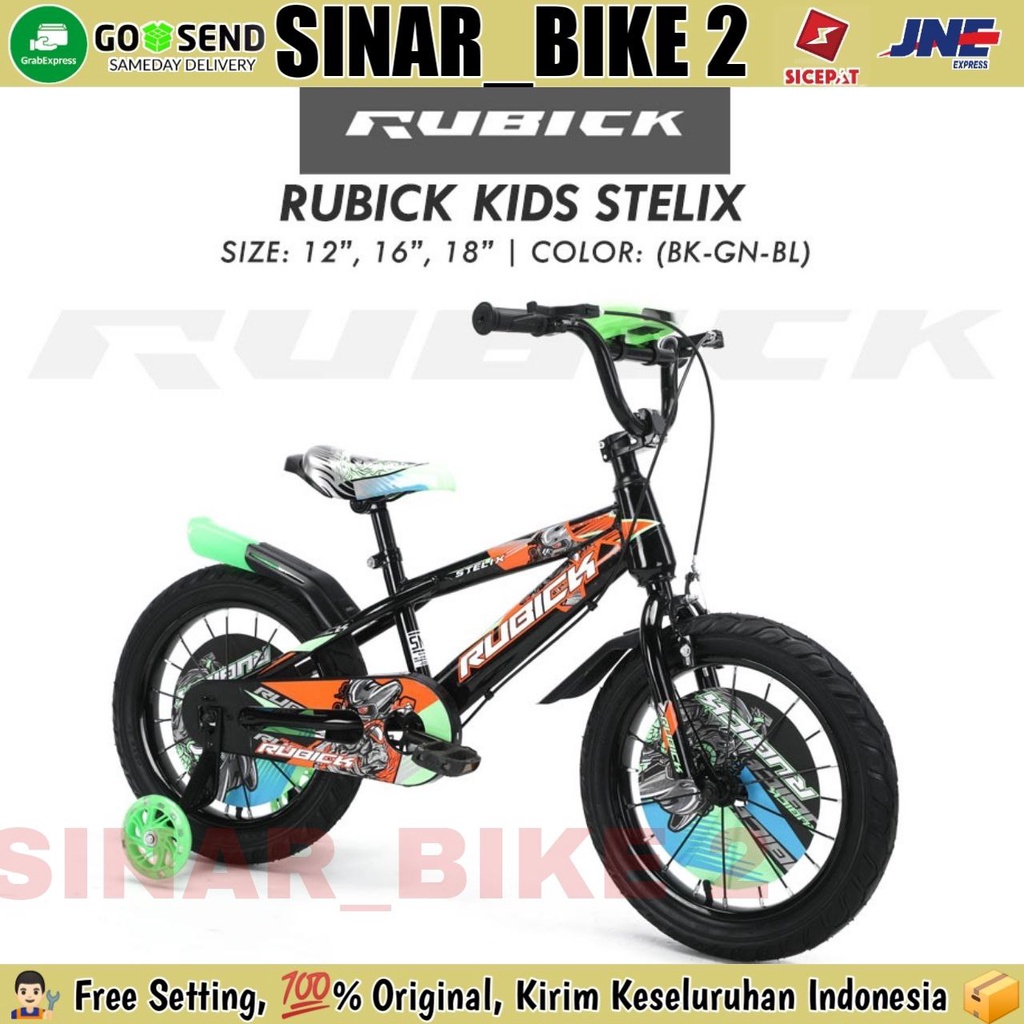 Sepeda Anak Laki BMX RUBICK STELIX 12 ,16 &amp; 18 Inch Musik Lampu