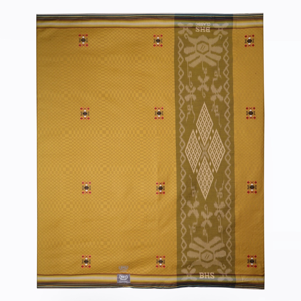 Sarung BHS Classic Silver Motif Songket DAM Kuning / BHS SILVER DAM