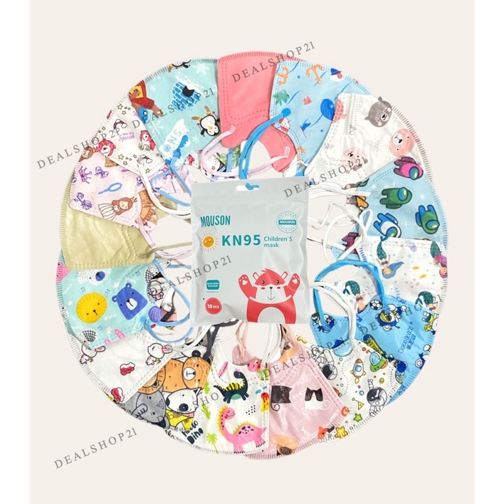 MASKER ANAK KN95 MOUSON ANAK / KN95 ANAK, MOTIF KARAKTER LUCU