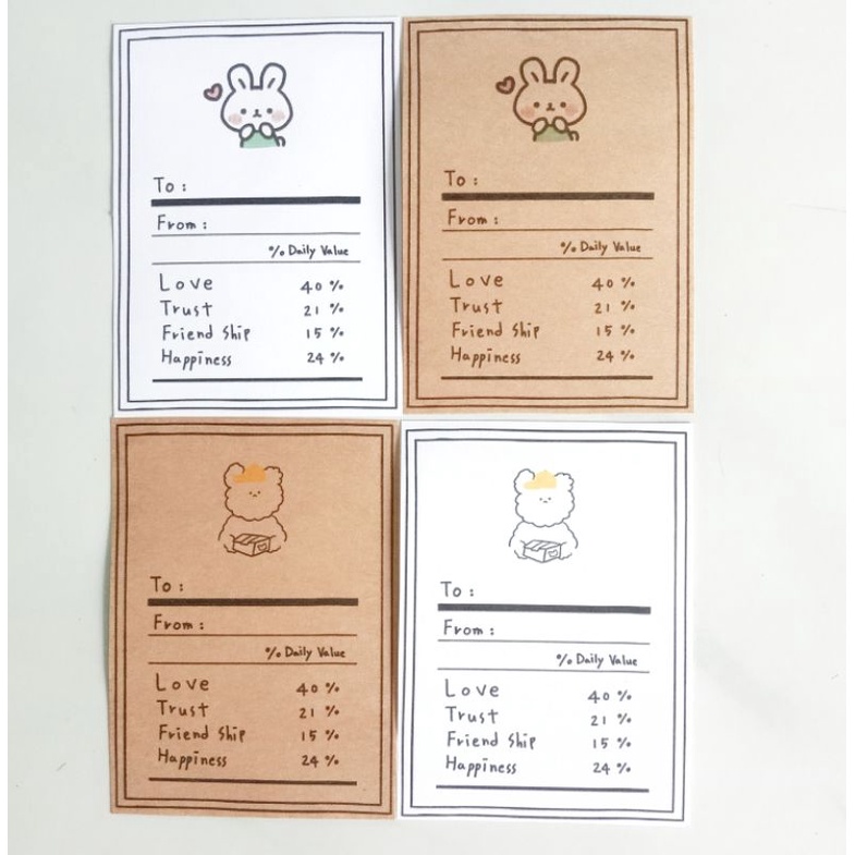 

[ , ] 3pcs Stiker To From Motif Kartun