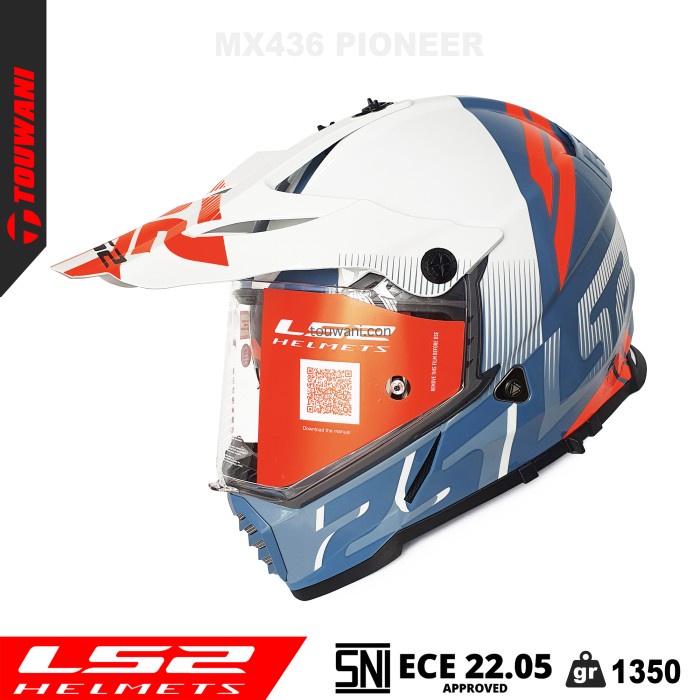 Helm LS2 MX436 Pioneer Evo White Cobalt