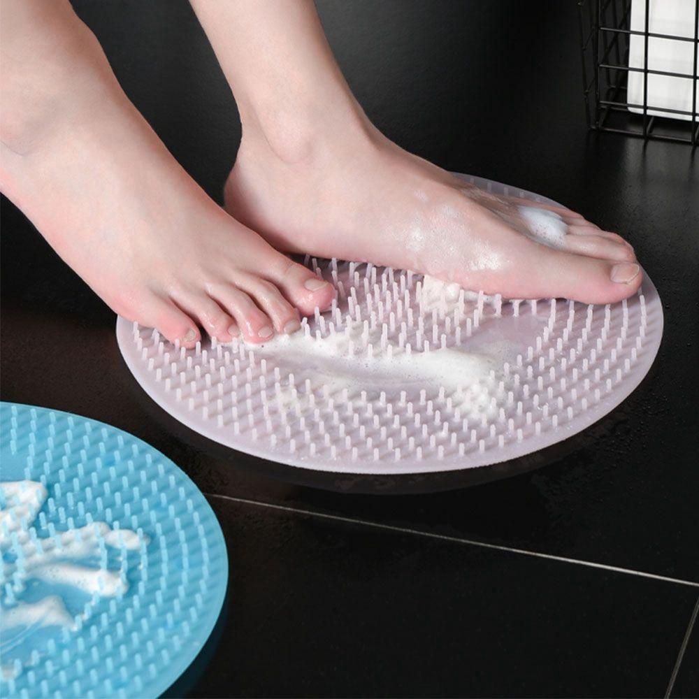 [Elegan] Bath Massage Cushion Silicone Shower Untuk Lazy Cleaning Tools Aksesoris Kamar Mandi Barang Rumah Tangga Bath Mat