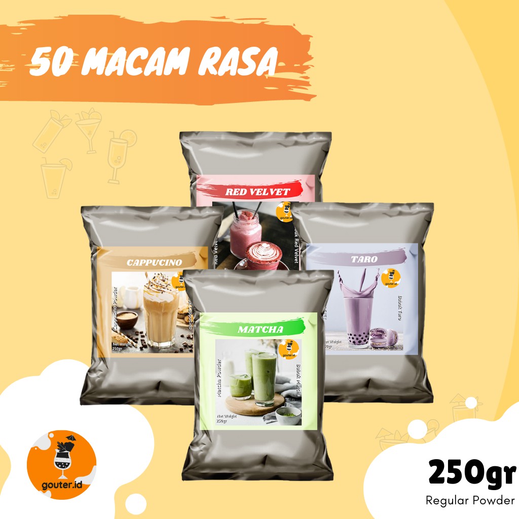 

BUBUK MINUMAN RASA 250GR / SERBUK MINUMAN ANEKA RASA / BUBUK MINUMAN KEKINIAN / MINUMAN INSTAN g