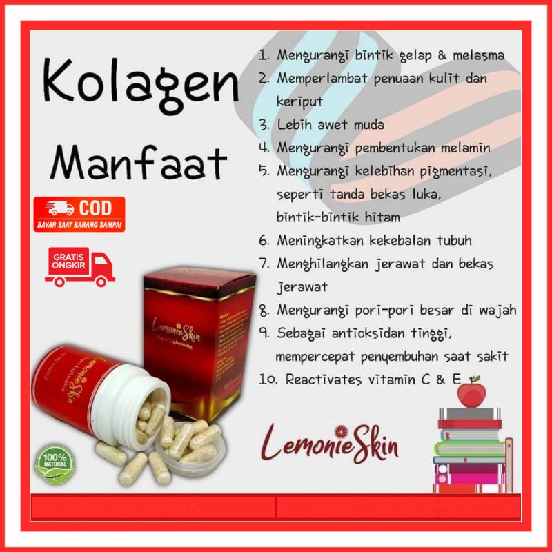 Collagen 60 Kapsul Nutrisi Kulit Vitamin Kulit Kering Kusam Keriput Shopee Indonesia