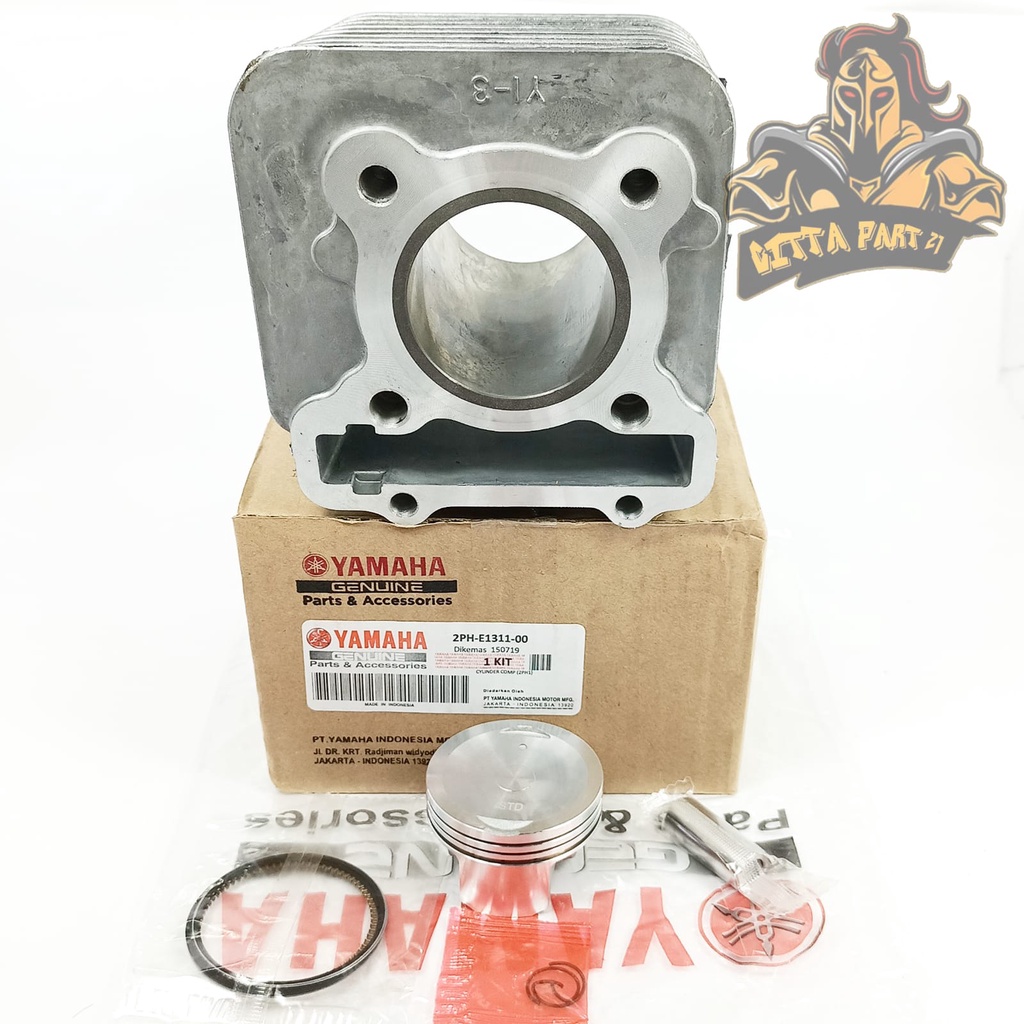 CYLINDER BLOK SEHER PISTON RING KOMPLIT YAMAHA 2PH KUALITAS ASLI ORIGINAL YAMAHA YGP PRESISI TINGGAL PASANG BAHAN BERKUALITAS DAN DIJAMIN AWET MIO M3 MIO S 125 MIO Z 125 FINO FI 125 XRIDE 125 MIO SOUL GT 125 X RIDE