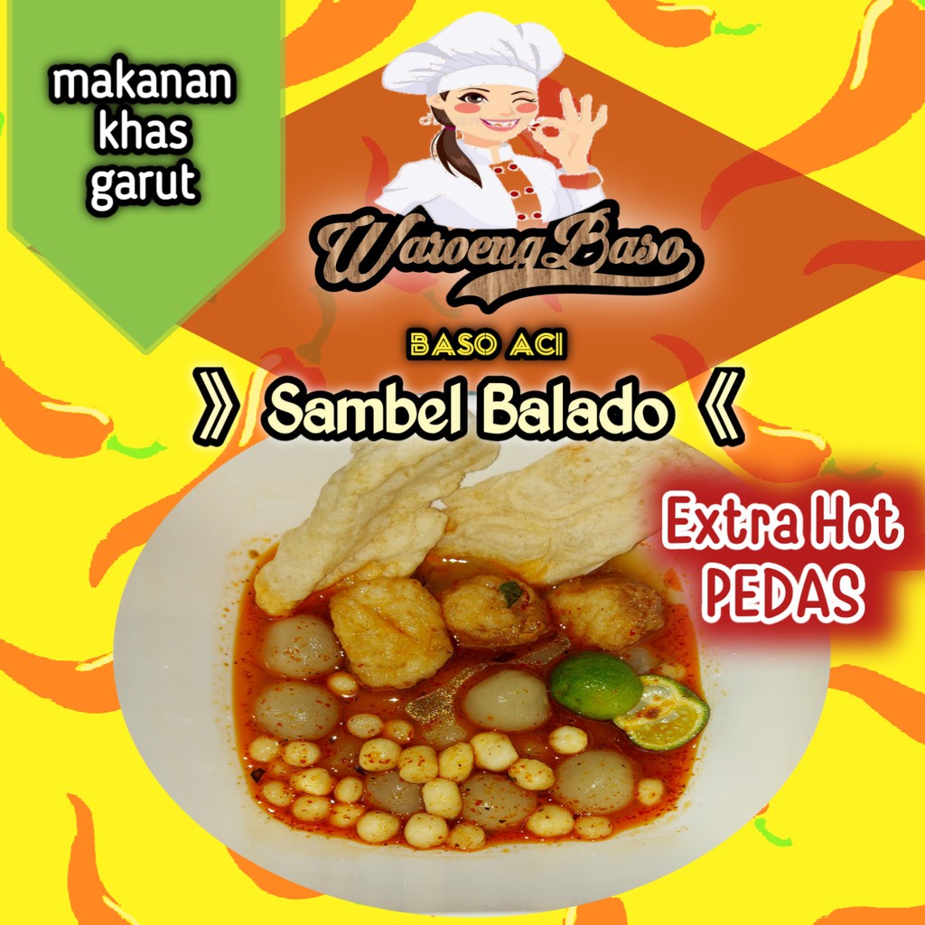

Baso aci instan sambel balado