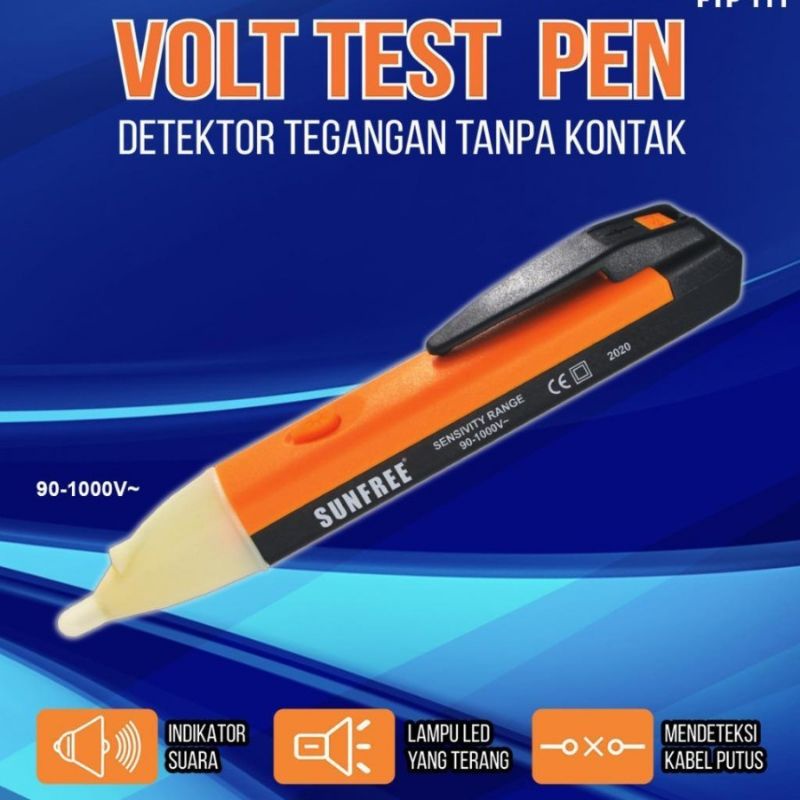 Test Pen Bunyi/Volt Tespen Sunfree FTP 111 (Belum Termasuk Baterai)