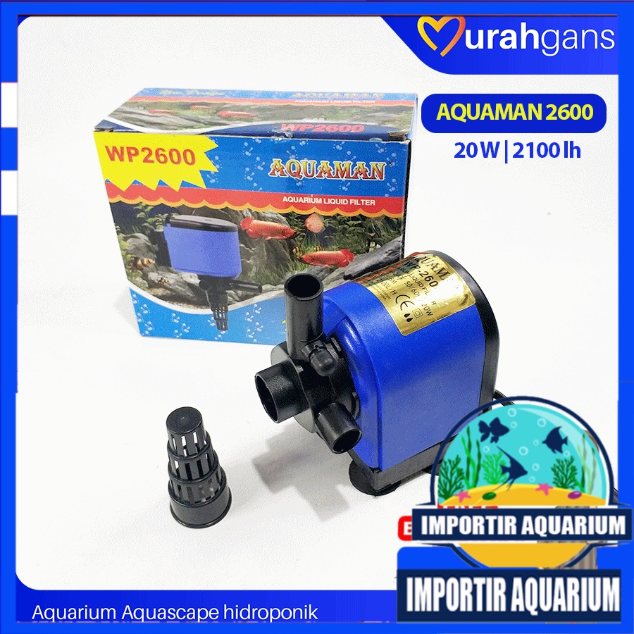 AQUAMAN WP 2600 Pompa Aquarium Kolam Low Watt Hemat