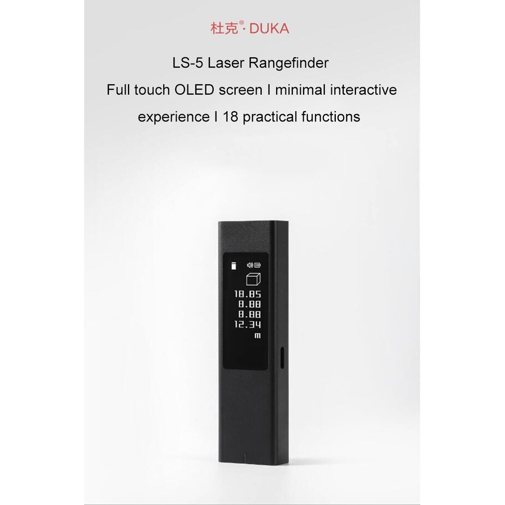 AKN88 - DUKA LS-5 - Laser Pengukur Meteran Digital 40M - Layar OLED