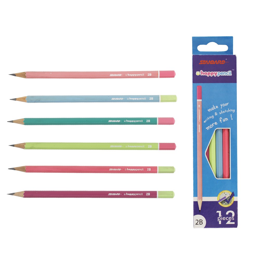 

PENSIL STANDARD HAPPY PENCIL 2B / 12 PCS