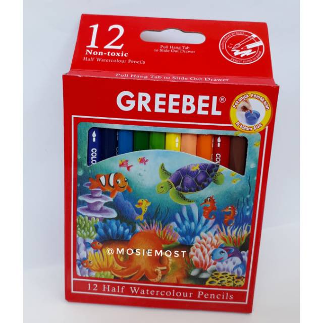 

Pensil warna water colour Greebel 12 Half