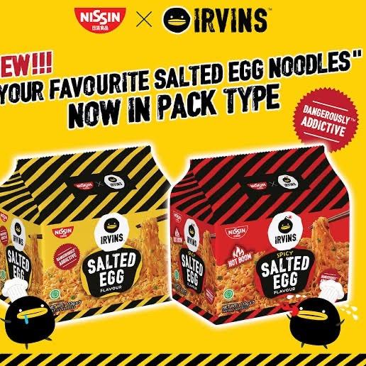 

{A-ORT> {♡> // Nissin Irvins Noodle salted egg/spicy eceran 113 gram (1 pc) {kekinian>