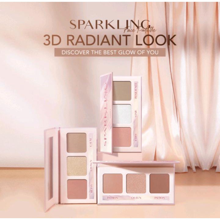 YOU 3 in 1 Sparkling Face Pallete for 3D Radiant Look