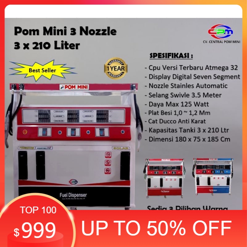 Pom Mini - Pertamini Digital 3 Nozle 3 x 210 Liter