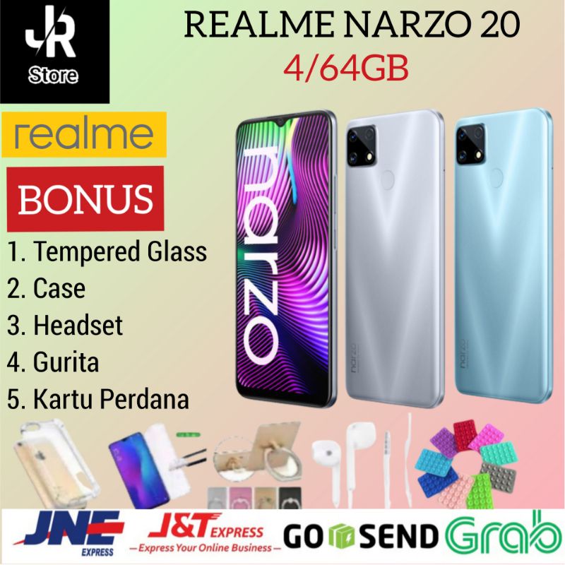 REALME NARZO 20 RAM 4/64GB GARANSI RESMI REALME
