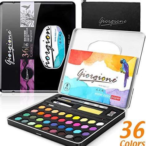

Sale! Watercolour Tin Case Complete Set 36Color - Hitam Terpercaya