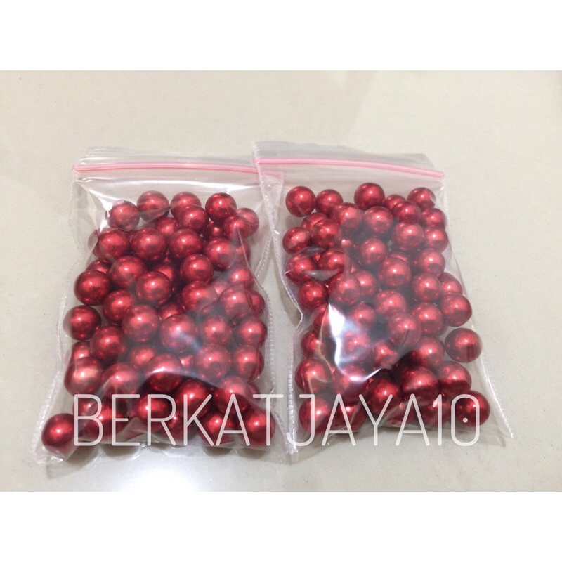 Sprinkle Mutiara Pearl Red Merah Edible 20gr Dekorasi Kue Topping Cake