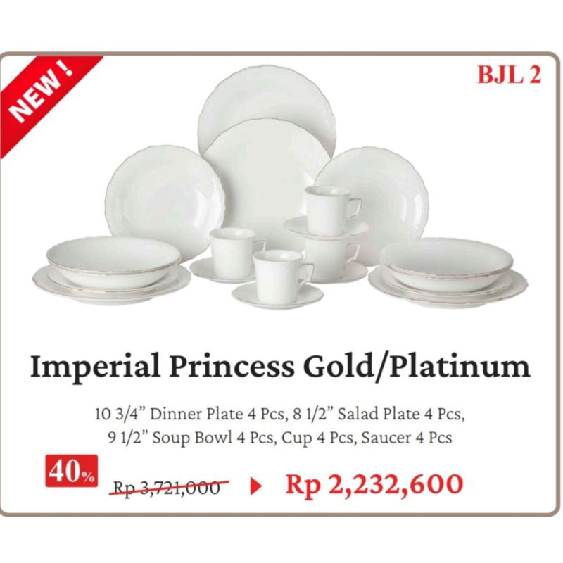 Dinner set Imperial Princess series St James