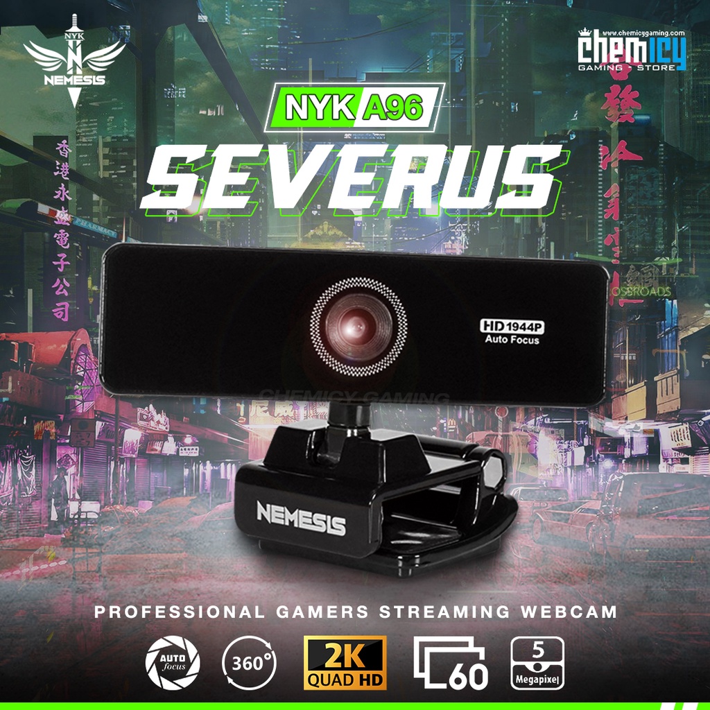 NYK A96 Severus 2K QHD Streaming Gaming Webcam with Microphone