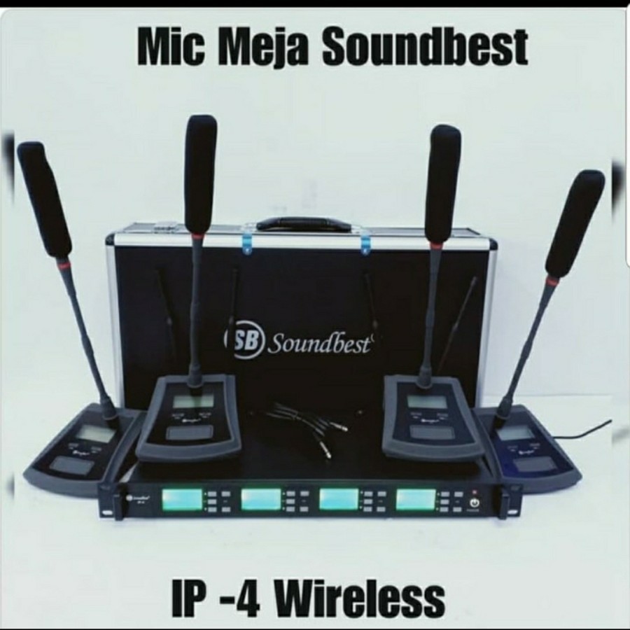 Mic wireless meja soundbest ip4 meeting microphone podium ip 4