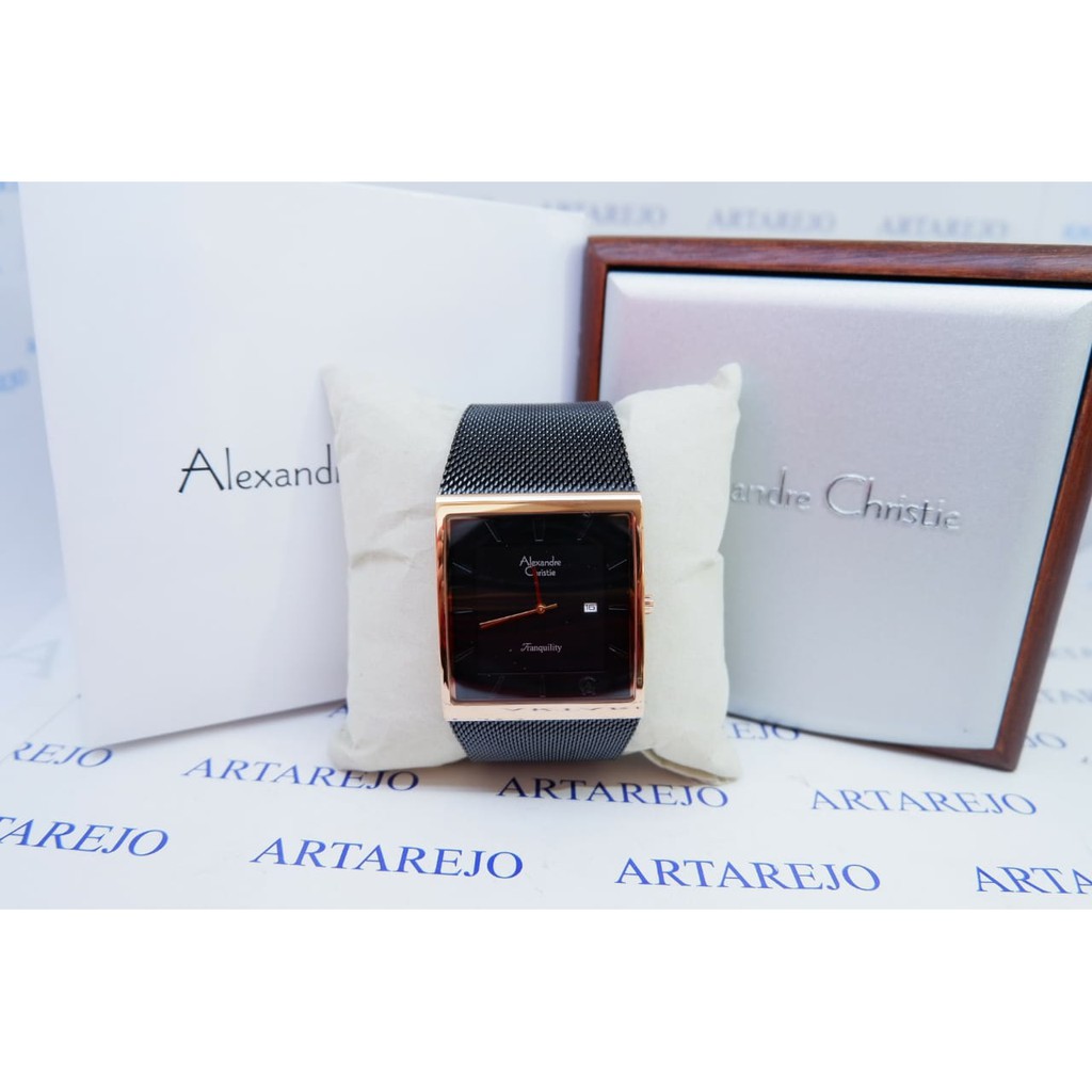 JAM TANGAN PRIA ALEXANDRE CHRISTIE AC 8333 BLACK ROSEGOLD