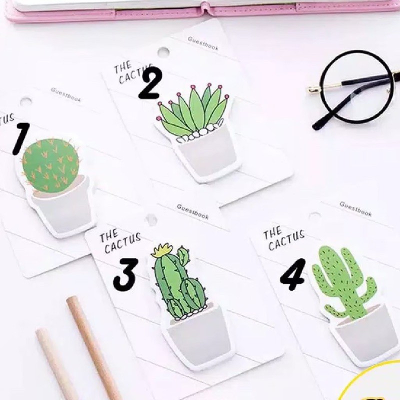 sticky notes cactus stiker note paper memo stick it notes paper sticker