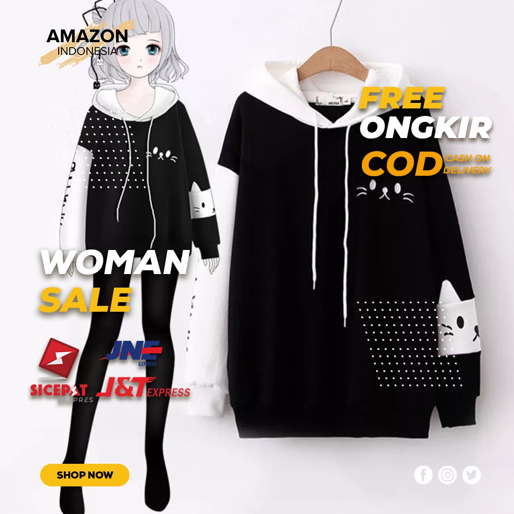 HOODIE CEWEK HOODIE PEREMPUAN HOODIE KEREN PEREMPUAN HOODIE WANITA HOODIE BLACK HOODIE HITAM MURAH