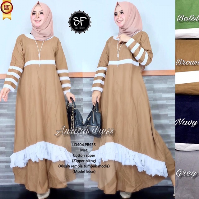 Aurora dress gamis set gamis syari aurora