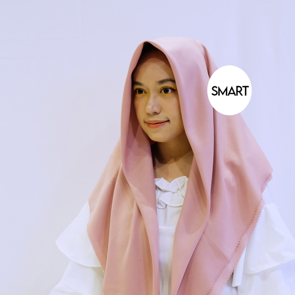 Hijab Jilbab Laser Cut Voal Miracle Kerudung Segiempat Umama Logo Rajut - Pink Nude Series
