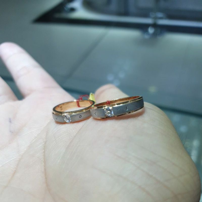 cincin ring sepasang emas simple model terbaru